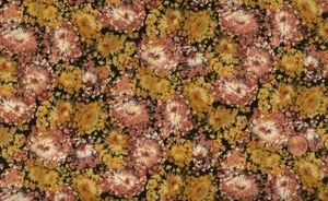 LIMPIEZA - 'LANCASTER' YUKO HASEGAWA DORADO FLORAL SOBRE TELA NEGRA - Imagen 1 de 1