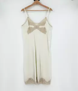VTG Vanity Fair Women Satin/Lace Full Slip 38/M Lingerie Coquette Fairy Romantic - Picture 1 of 6