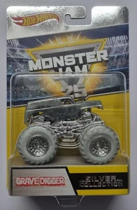 Hot Wheels Monster Jam 25 aniversario colección de plata excavadora de tumbas 2017 1:64 - Imagen 1 de 2