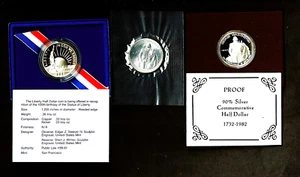 1982-d & S Washington Commemorative .50; .900 silver w/1986-s Liberty .50 @ Prf. - Picture 1 of 2