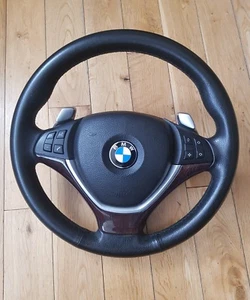 BMW X5 E70 X6 E71 MULTIFUNCTION LEATHER STEERING WHEEL Airbag - Picture 1 of 1