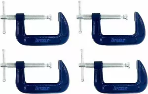 Morsetto C Confezione 4 Taytools 5 Pollici Telaio Acciaio Malleabile Power Coated Acme Filetti - Foto 1 di 6