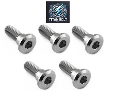 5 Titanium Rear Disc Brake Rotor Bolts Screws  Yamaha YZF R1 R6  2003-2021 M8x20 - Image 1 of 4