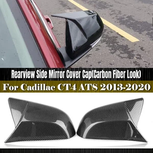 For Cadillac CT4 ATS 2013-2024 Rear View Side Mirror Cover Replacement CB Look - Foto 1 di 21