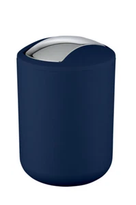 WENKO Kosmetik Eimer Brasil dunkel blau 2 L Schwingdeckel Müll Abfall Bad Küchen - Bild 1 von 9