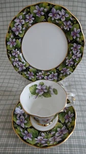 Royal Albert Provincial Flowers, Purple violett, Sammeltassen Set - Bild 1 von 2