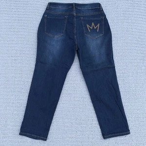 Nicki Minaj Capri Jeans Women's 13/14 Stretch Blue Mid Rise Roll Cuff 30x24 - Picture 1 of 10