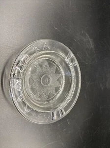 vintage clear glass sunflower ashtray - Picture 1 of 3