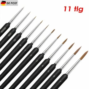 Pinselset 11 Teilig fein Künstlerpinsel Hobby Malpinsel Malen Zeichen Aquarell - Bild 1 von 9