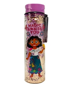 Disney Encanto Bottiglia Acqua Plastica Riempita Glitter Senza BPA Novità Idratazione - Foto 1 di 10