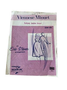 Mozart Viennese Minuet Piano Solo Sheet Music Vintage 1961 - Picture 1 of 2