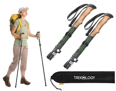 Trekology TREKZ SE Lightweight Collapsible Trekking Poles for Hiking 2PCS