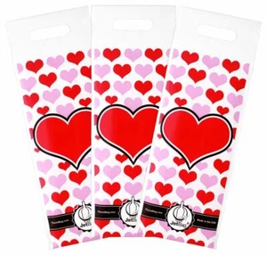 NEW - Jet Bag - Wine Bottle Protector - Hearts - 3-Pack - FREE SHIPPING - Picture 1 of 6