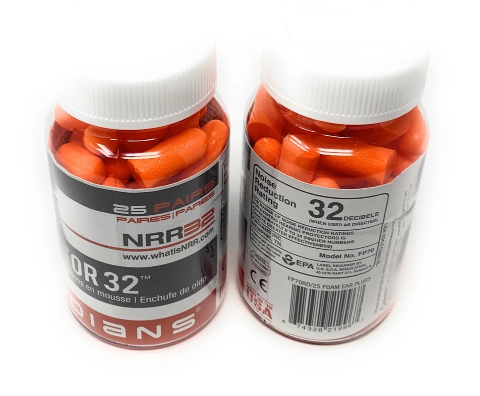 Radians 25 Pair Disposable Uncorded Foam Earplugs 1pack