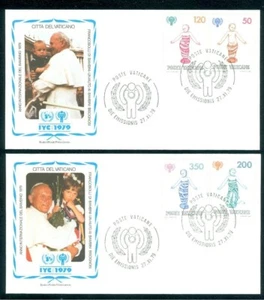 1979 Pope John Paul II,International Year of Children,Vatican,2 FDC - Picture 1 of 1