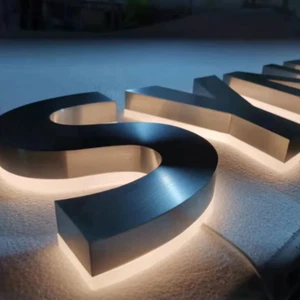 Individuelles 3D Blechschild Geschäftsschild LED Hintergrundbeleuchtung Buchstabe Außen Schaufenster Logo - Bild 1 von 10