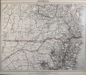 1884-1887 Australia (South Queensland, Brisbane Region) Original Antique Map - Picture 1 of 2