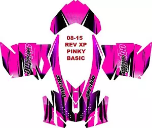 SNOWMOBILE SKI DOO DECAL STICKER WRAP KIT REV,XP, XR,XS,XM, MXZ 96-23 PINKY - Picture 1 of 10