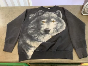 Felpa vintage Bobby G's Wolf taglia M/L - Foto 1 di 8