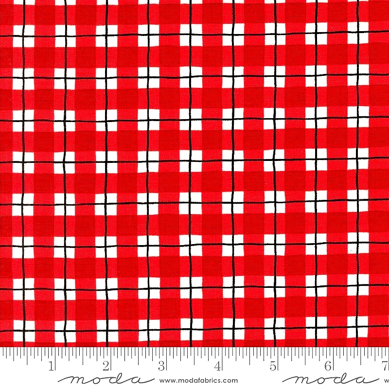 Moda Fabrics "56137 17 Winter Friends "BERRY RED" BTY - Image 1 of 1