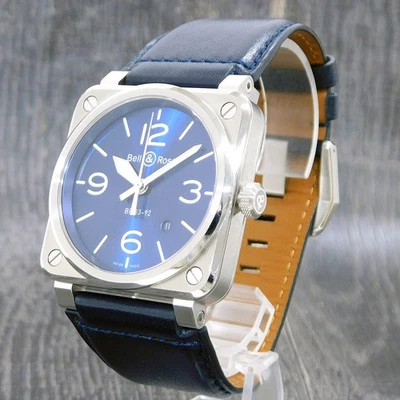 Bell & Ross BR03-92-S SS  Blue S. Steel Automatic Men's Wrist Watch #1252B - Image 1 of 4
