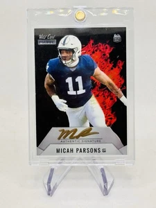 2021 Wild Card Matte Micah Parsons Rookie Gold Auto /25 Packers Penn State - Picture 1 of 2