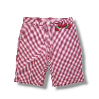 Bermudas Gymboree Vintage Fresa Granja Niñas 8 Rojo Guinga  Foto 1 de 4