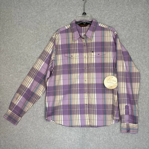 Aura by Wrangler Hemd Damen XL lila gelb kariert Langarm Western Rodeo " - Bild 1 von 13