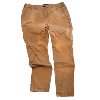 Preowned Men's Khaki Brown HOLLISTER Skinny Chino Tagged 36x32 See Measurements - Image 1 of 4