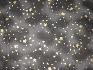 Dark Sky Stars Enchantment von Laurel Burch braun & gold Baumwollstoff BTHY - Bild 1 von 9
