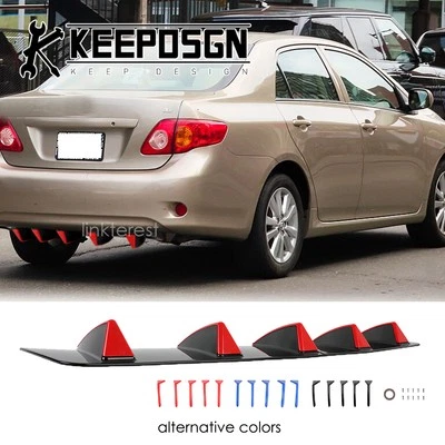 For Toyota Corolla LE XLE Rear Bumper Diffuser Lip Splitter Shark Fins Body Kits Foto 1 de 4