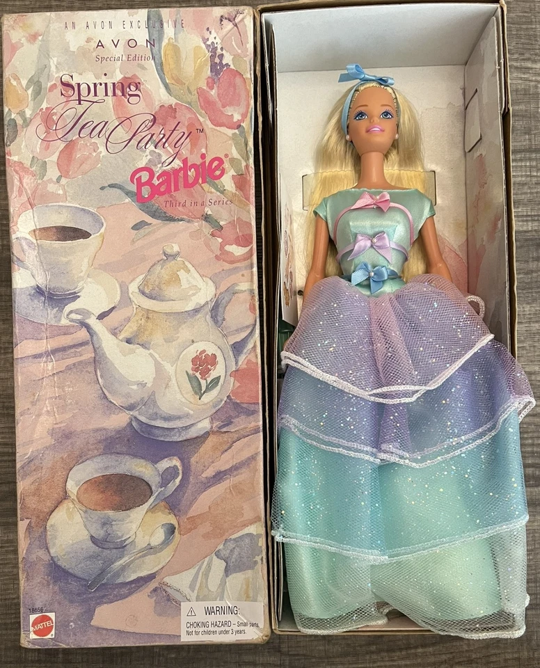 1997 Spring Tea Party Barbie - Avon Exclusive (Special Edition) - NIB, Box Wear - Image 1 of 4