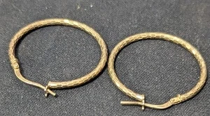 Pendientes de aro enchapados en oro de plata de ley firmados Dyadema - Imagen 1 de 4