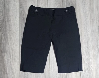 Bermudas de vestir negras vintage Y2K The Limited Drew Fit tiro medio talla 2 Foto 1 de 4