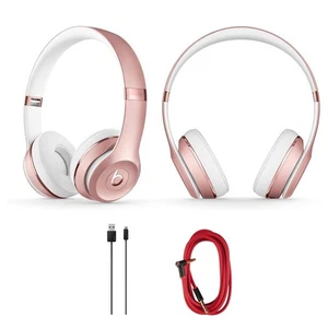 Cuffie auricolari wireless Beats by Dr. Dre Solo 3 originali oro rosa - buone - Foto 1 di 3