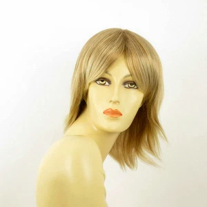 Perruque femme mi-longue blond clair cuivré méché blond clair NEIGE 27t613 - Foto 1 di 8