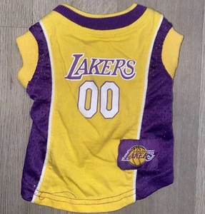 Lakers Pet Basketball Jersey NBA Pet Tank Size Extra Small XS GGold Purple #00 - Picture 1 of 9