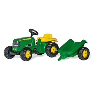John Deere Classic 134cm Ride On Toy Outdoor Tractor w/ Trailer Kids 3y+ Green - Picture 1 of 4