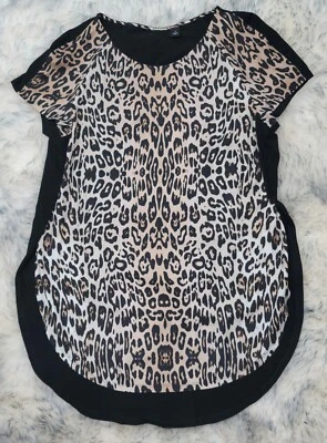 BLACK LABEL BY CHICO'S MUJER TOP BLUSA TÚNICA SS MULTI TALLA 1 US M USADA EN EXCELENTE ESTADO Foto 1 de 4