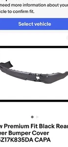 New OEM-Ford Fit Black Rear Lower Bumper Cover LB5Z17K835DA - Picture 1 of 1