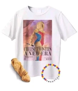 Adult Lidl Limited Edition Cheese Twisties T Shirt & Bracelet BNWT Size XL - Picture 1 of 6