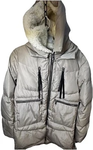 Sam Edelman Women’s Small Fully Lined Down Parka With Zippered Side Gussets - Picture 1 of 15