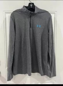Under Armour Mens Long Sleeve Large 1/3 Zip Shirt - Picture 1 of 2