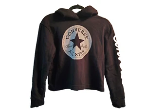 Converse Adorable and Stylish Black Crop Top Hoodie size 13-15 - Picture 1 of 5