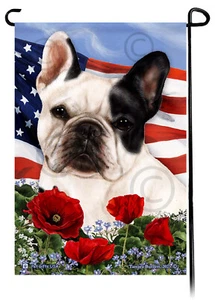 Patriotische Blumen Garten Flagge - Ratten Französische Bulldogge - Bild 1 von 1
