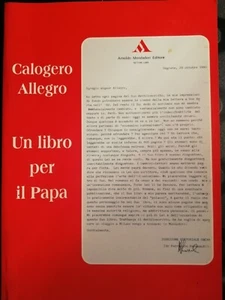 UN LIBRO PER IL PAPA - CALOGERO ALLEGRO - 1992 - Picture 1 of 3