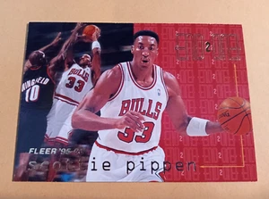 Tarjeta de baloncesto Scottie Pippen 1995-96 Fleer END 2 EXTREMOS - Chicago Bulls - Imagen 1 de 2