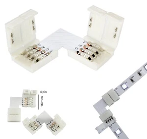 5 Clip 10mm 4pin rgb angolare connettore per striscia led strip 5050 accessori - Foto 1 di 2