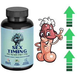 Men Rock Hard Timing Strength 60 Pills For Bed Bull Powers 60 Caps - Picture 1 of 7