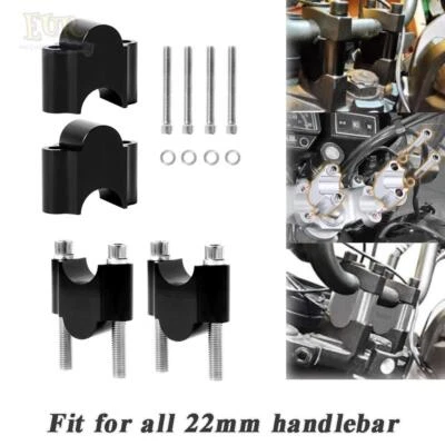 7/8''  22mm Handlebar Risers Bar Mount Clamp Universal For Kawasaki Yamaha Honda - Image 1 of 4